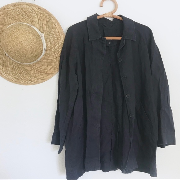 Eileen Fisher Jackets & Blazers - Eileen Fisher Linen Chore Utility Jacket